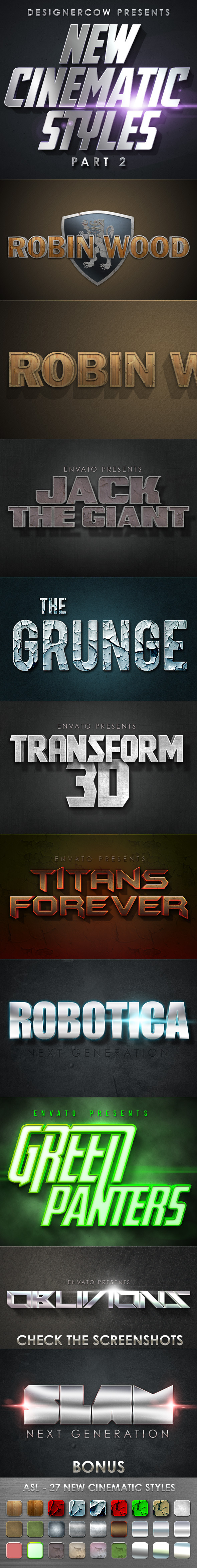 New Cinematic Styles Part 2 - Styles Photoshop