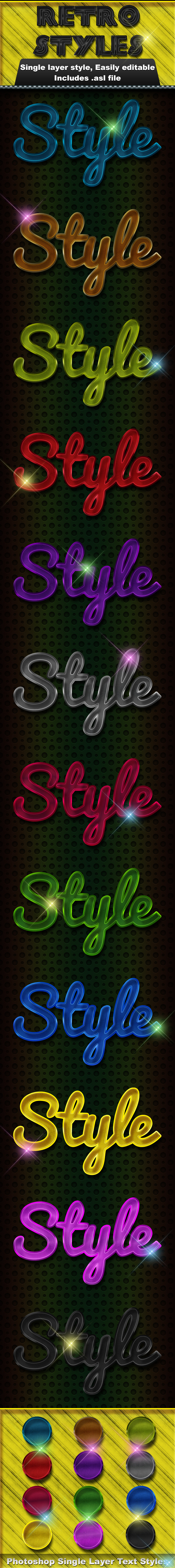 Retro Styles - Text Effects Styles
