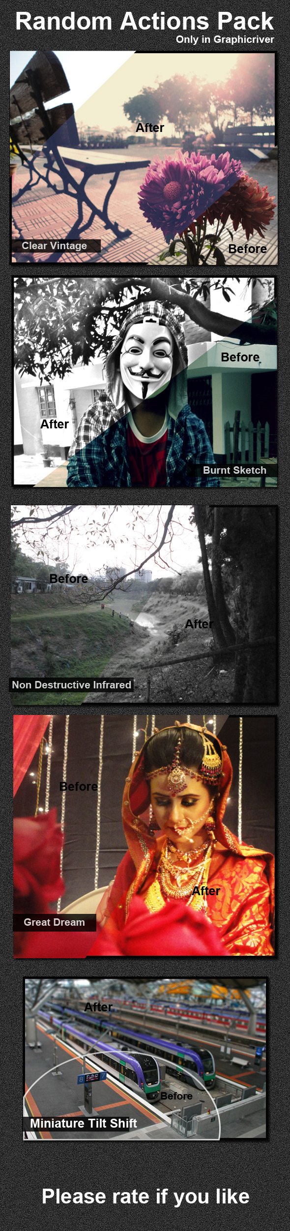 Random Actions Pack V1 - Photo Effects Actions