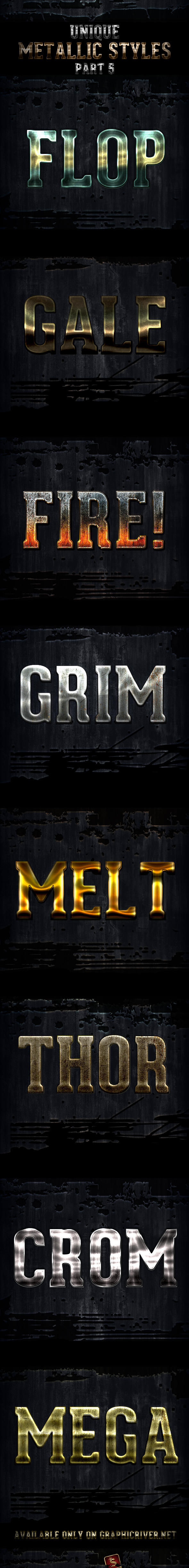 Unique Metallic Styles - Part 5 - Styles Photoshop