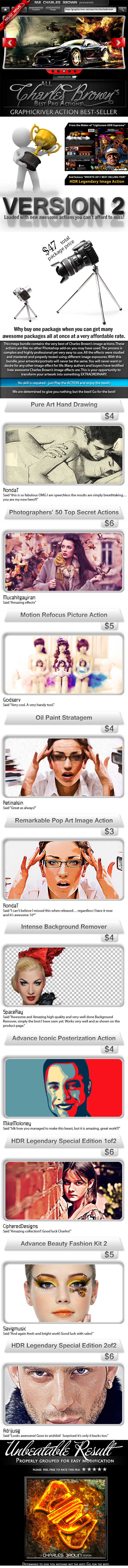 All Charles Brown Actions Bundle 2 - Photo Effects Actions