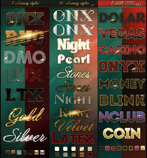 Bundle 25 Luxury Styles - Text Effects Styles