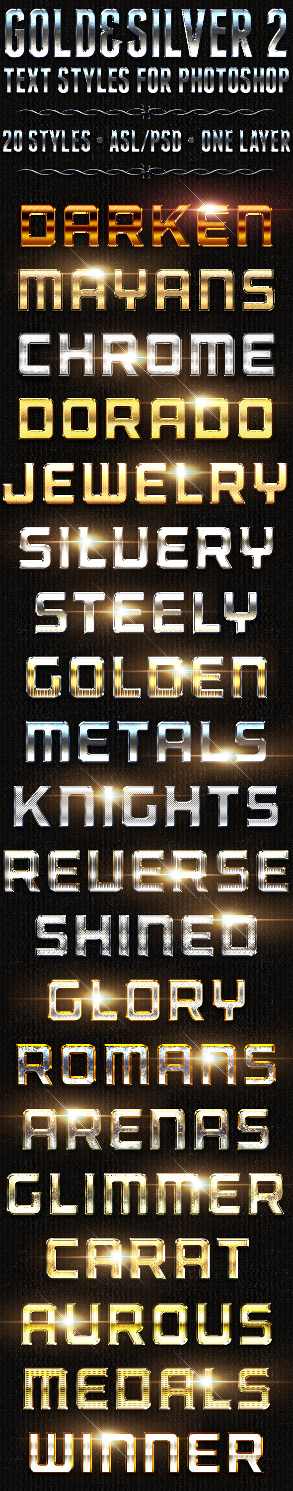 Gold & Silver 2 - Text Styles - Text Effects Styles