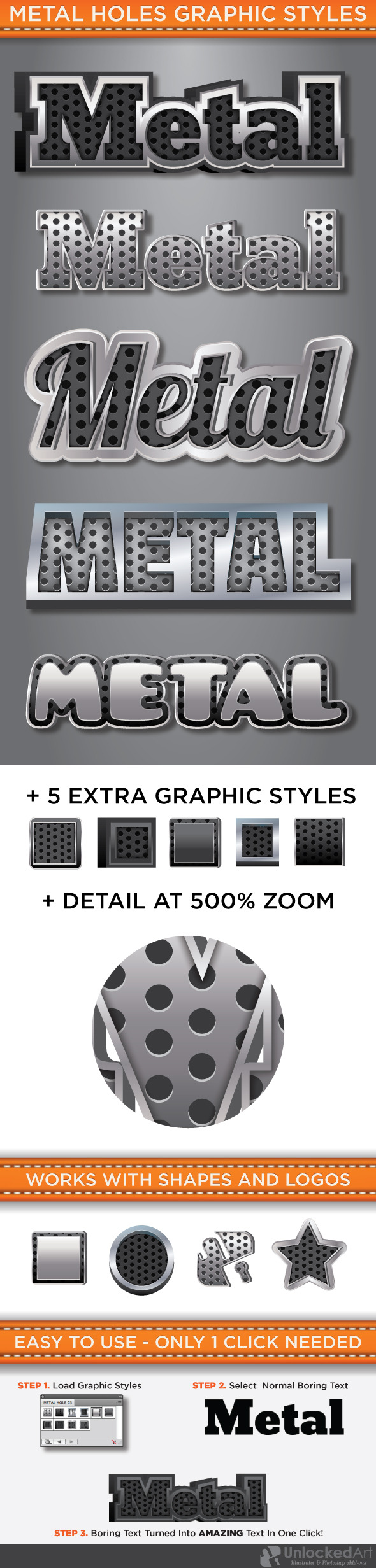 Metal Holes Graphic Style - Styles Illustrator