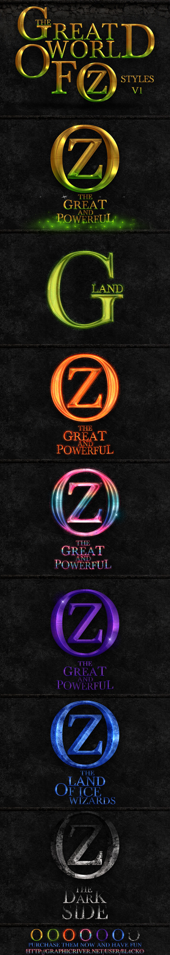 The World Of Oz Styles V1 - Text Effects Styles