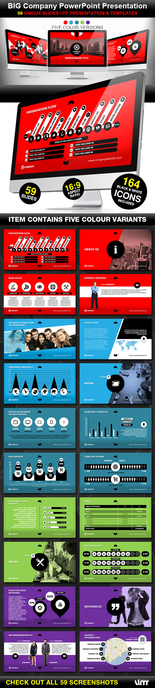 Big Company PowerPoint Prezentation Template - Business PowerPoint Templates