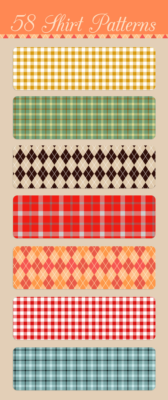 Seamless Shirt Patterns - Miscellaneous Textures / Fills / Patterns