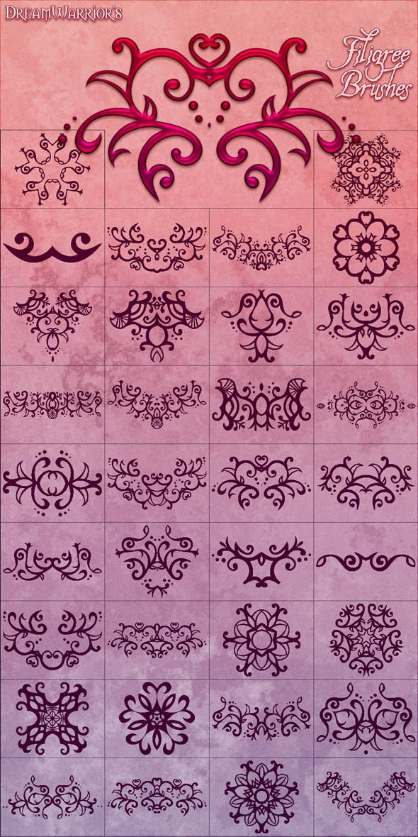 Filigree Brushes 01 - Flourishes Brushes