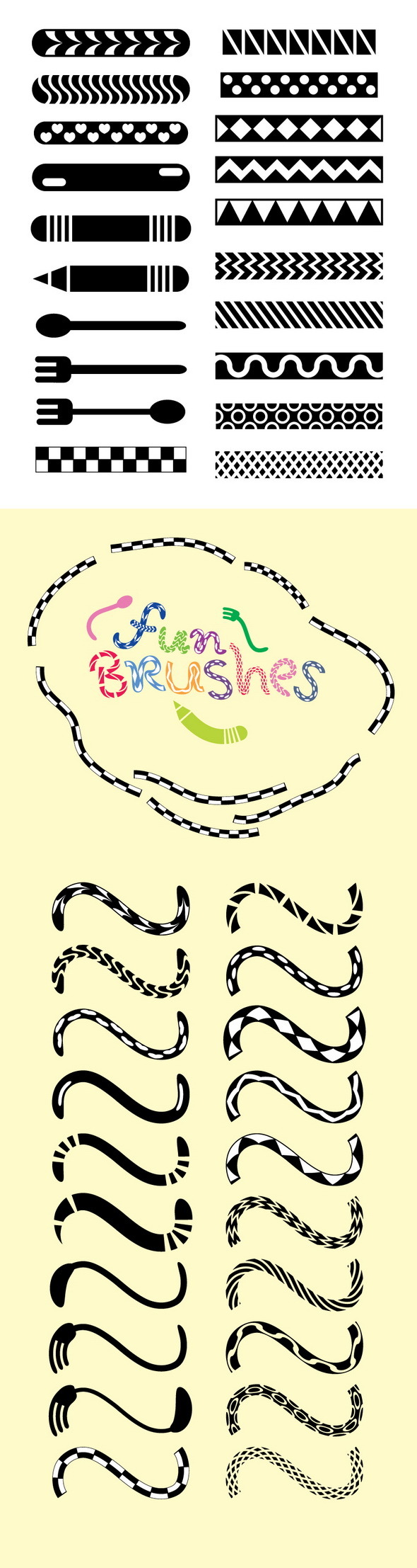 Fun Brushes for Illustrator - Miscellaneous Brushes
