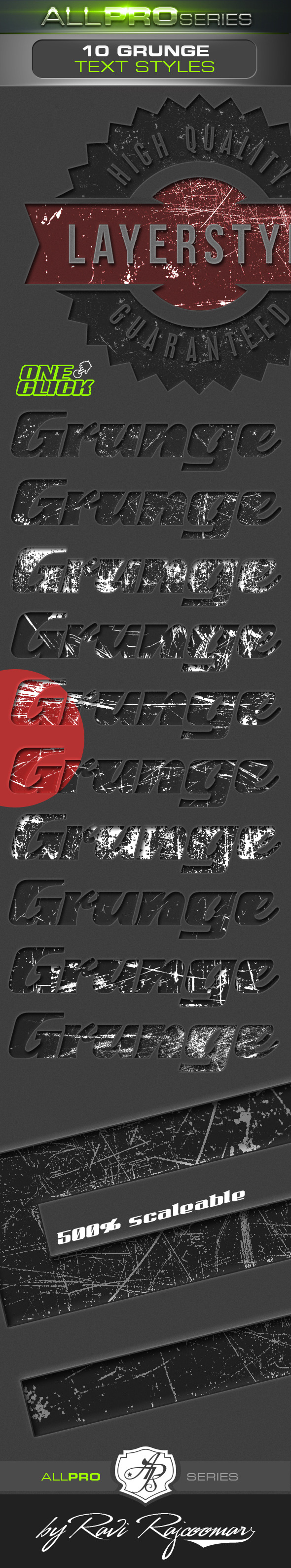 Grunge Photoshop Text Styles - Text Effects Actions