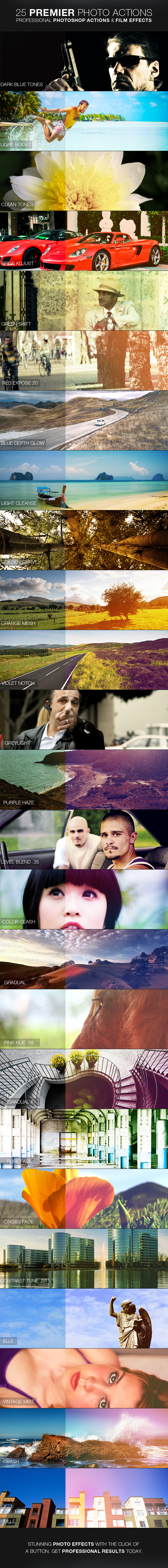 25 Premier Photo Actions - Photo Effects Actions