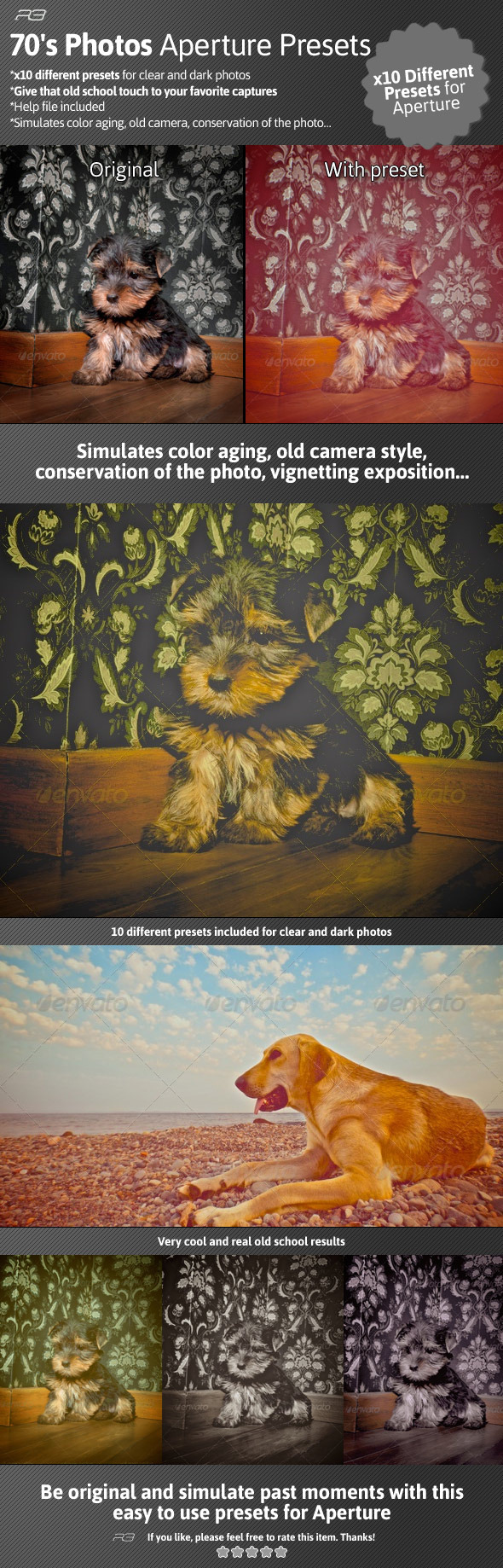 70's Photos Aperture Presets - Aperture Presets Add-ons