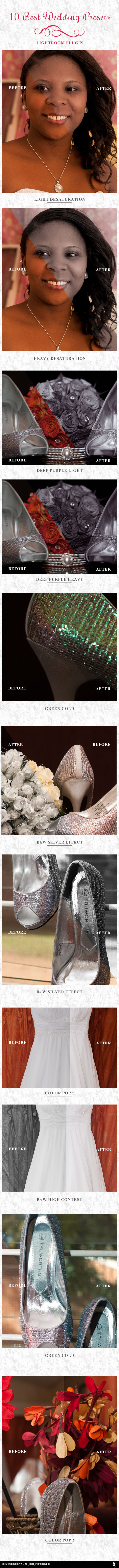 10 Wedding Presets - Wedding Lightroom Presets