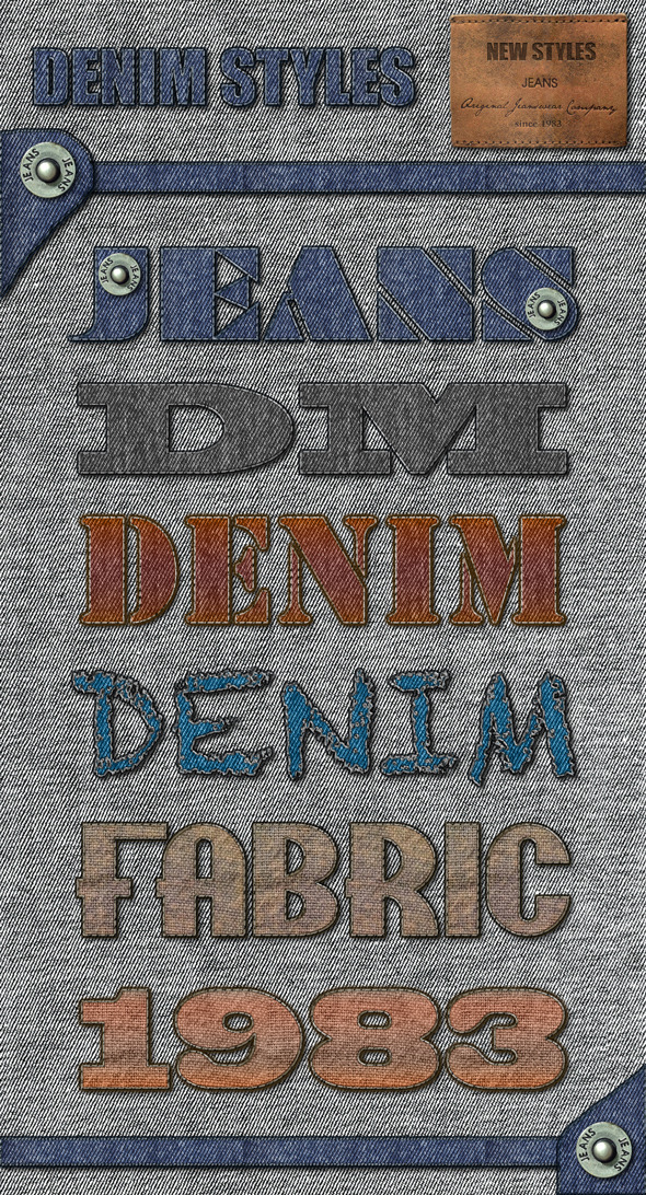 Denim Styles - Text Effects Styles