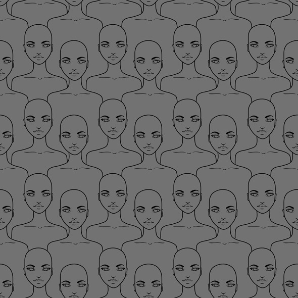 Abstract Seamless Background with Girls Mannequins - Textures / Fills / Patterns Photoshop