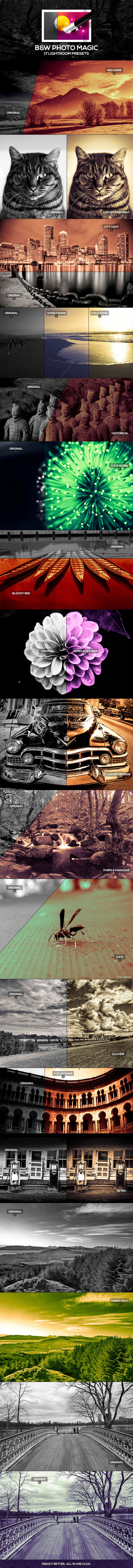 B&W Photo Magic Lightroom Presets - Black and white Lightroom Presets