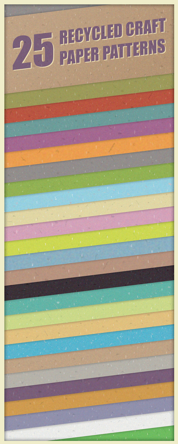 Recycled Kraft Paper Patterns - Textures / Fills / Patterns Photoshop
