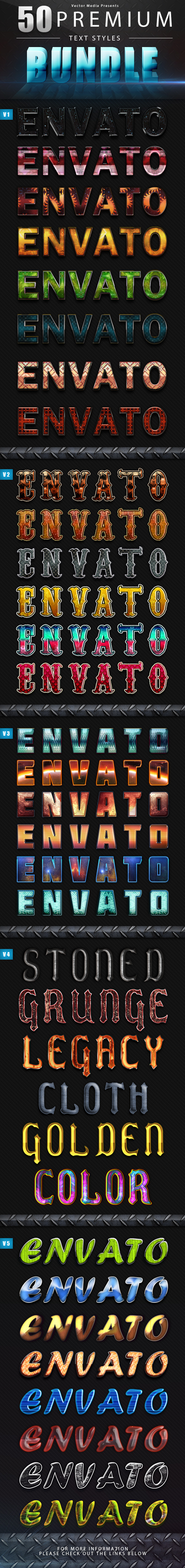 Premium Text Styles - Bundle - Text Effects Styles