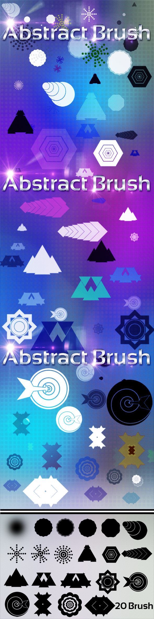 20 Abstract Brush - Brushes Photoshop
