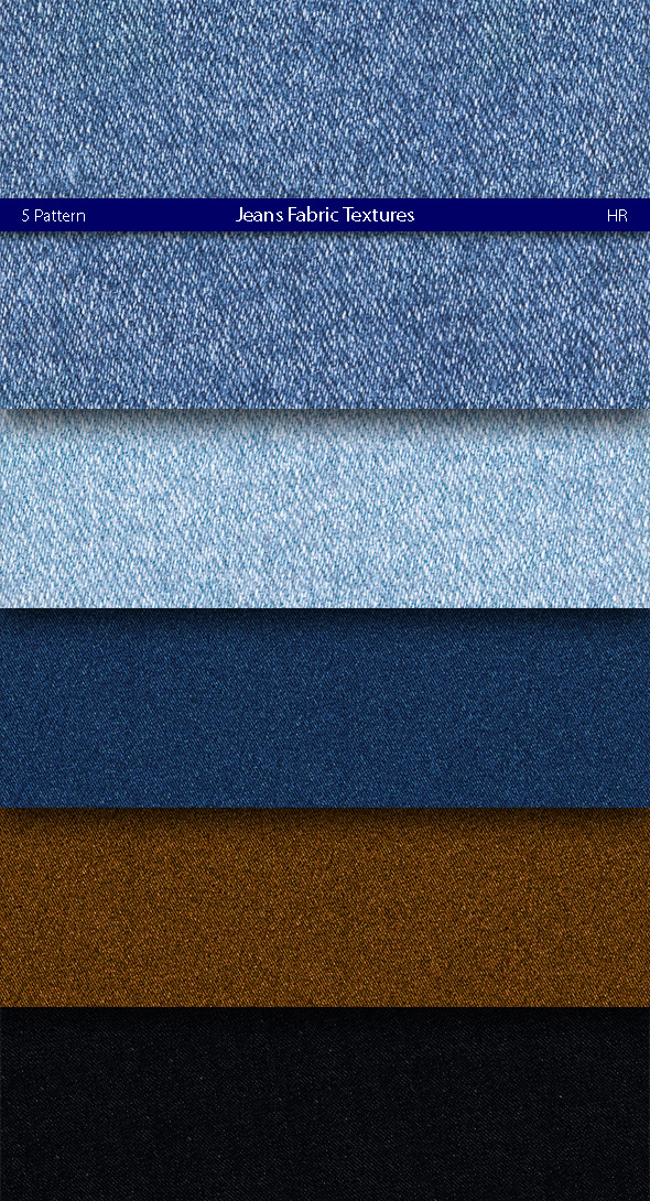 Jeans Fabric Patterns - Nature Textures / Fills / Patterns