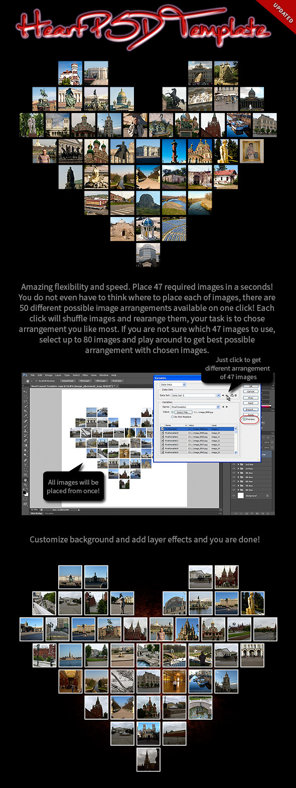 Heart Layout PSD Template - Photoshop Add-ons