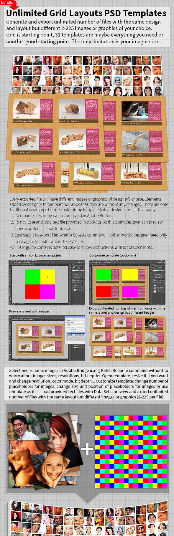 Unlimited Grid Layouts PSD Templates Bundle - Photoshop Add-ons