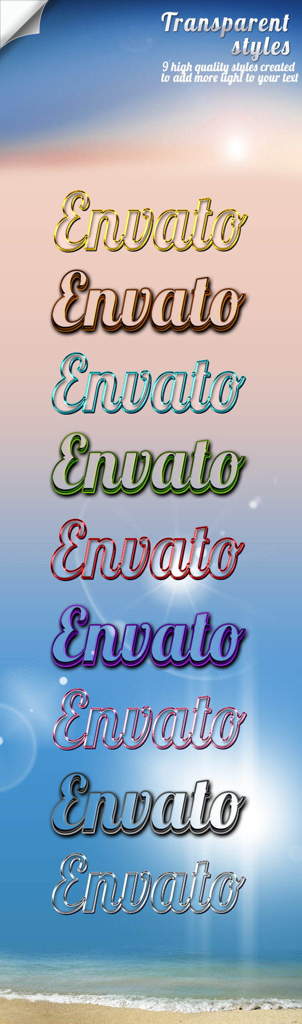 Transparent Styles - Text Effects Styles