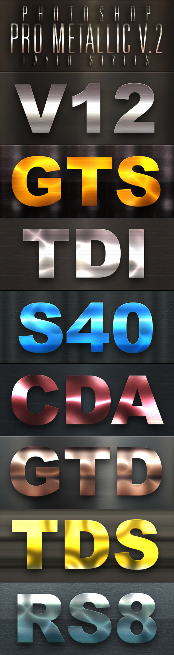 Pro Metallic Styles V 2 - Text Effects Styles