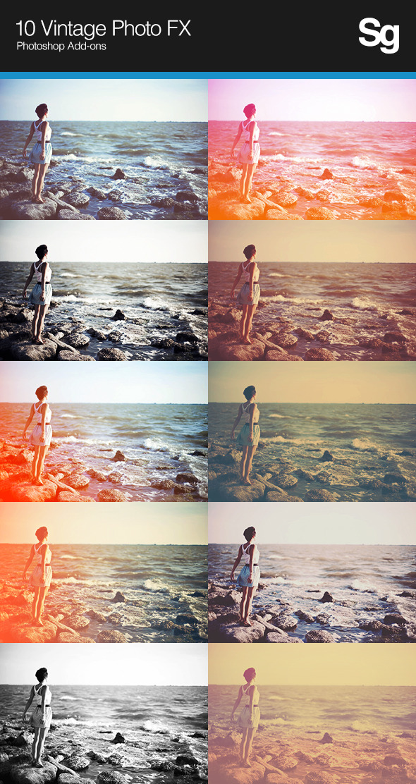 10 Vintage Photo FX - Photo Effects Actions