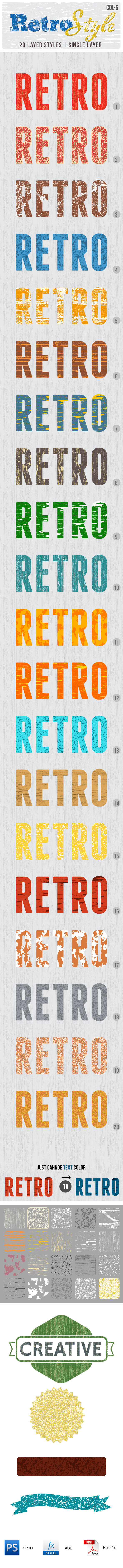 Retro Layer Styles - Text Effects Actions