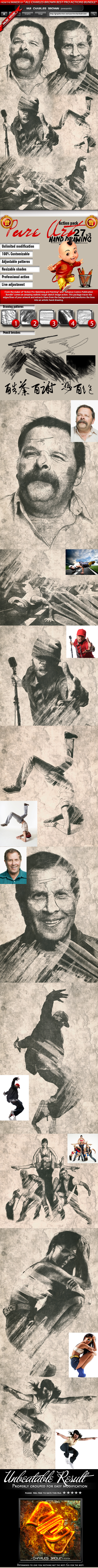 Pure Art Hand Drawing 27 – Chinese Cultural Art V3 - Photo Effects Actions