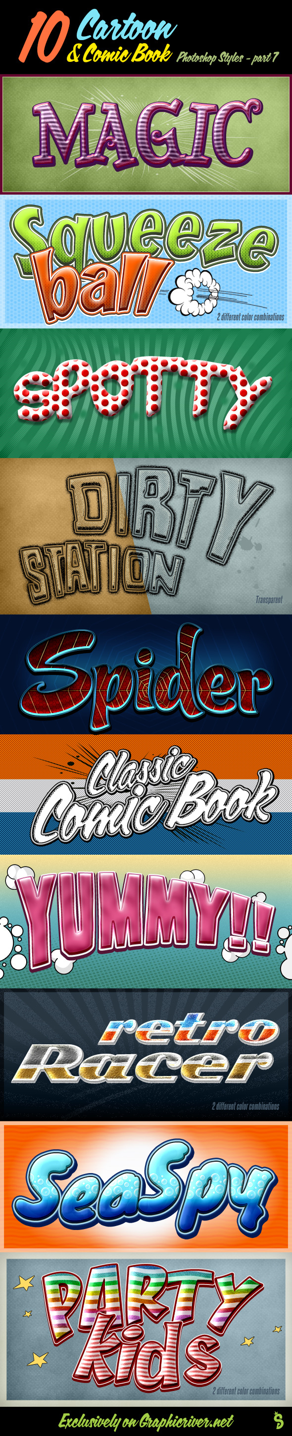 Cartoon and Comic Book Styles - Part 7 - Styles Photoshop