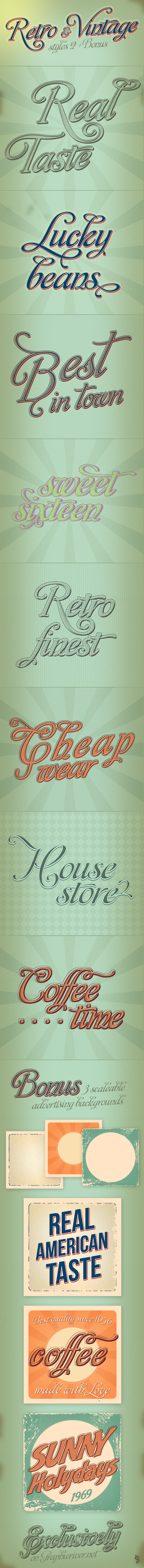 Retro And Vintage Styles 2 - Styles Photoshop