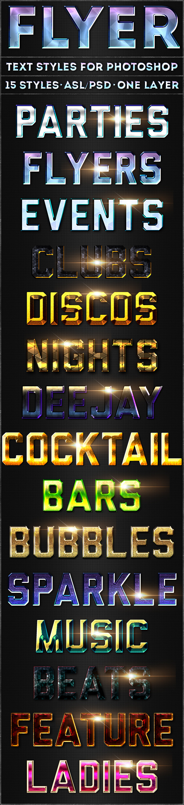 Flyer - Text Styles - Text Effects Styles