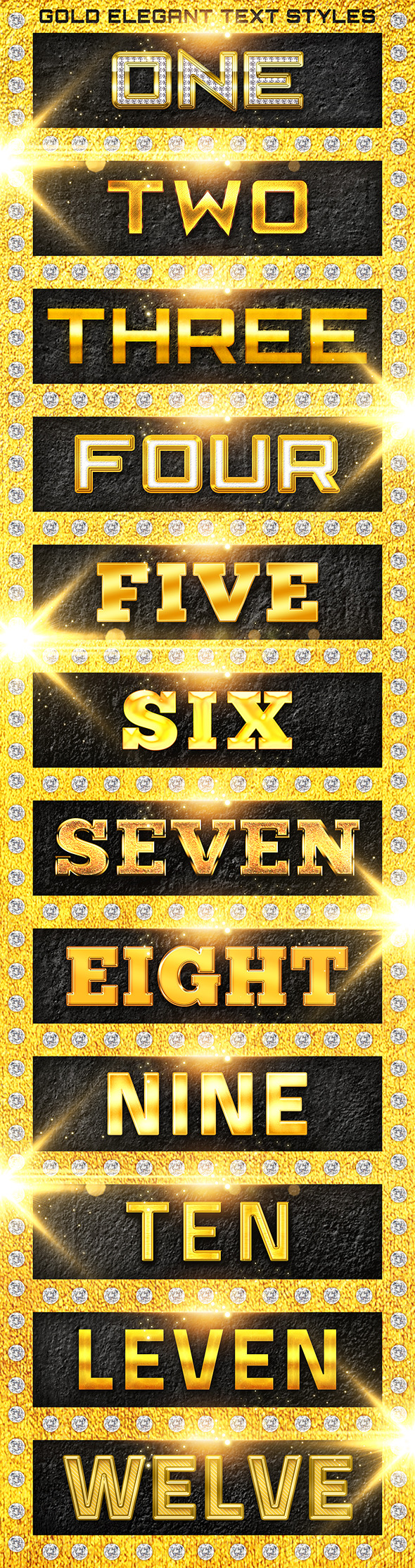 Gold Metal Elegant Text Styles - Text Effects Styles