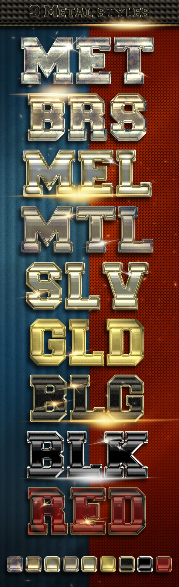 9 Metal Text Styles - Vol. 2 - Add-ons