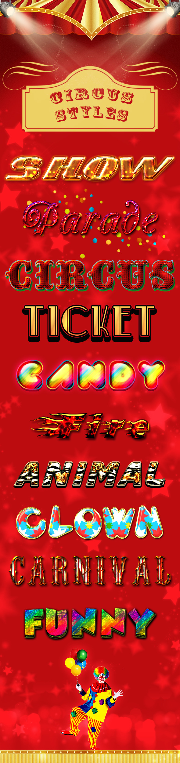 Circus Styles - Text Effects Styles