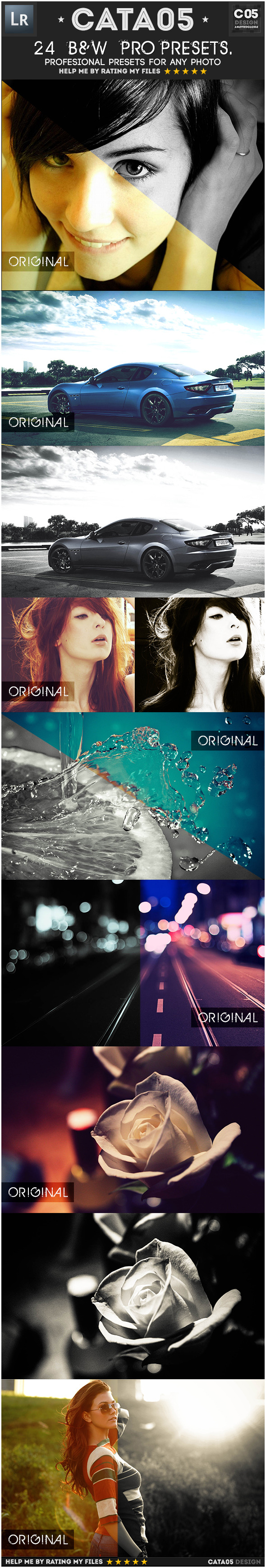 24 B&W Pro Presets - Lightroom Presets Add-ons
