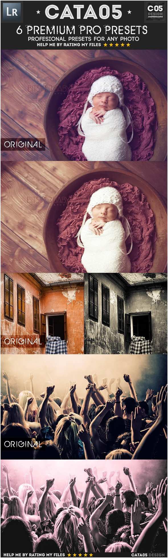 6 Premium Pro Presets - Portrait Lightroom Presets