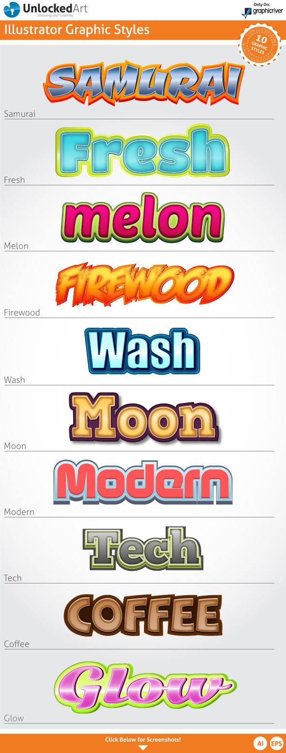 Custom Graphic Styles 4 - Illustrator Add-ons
