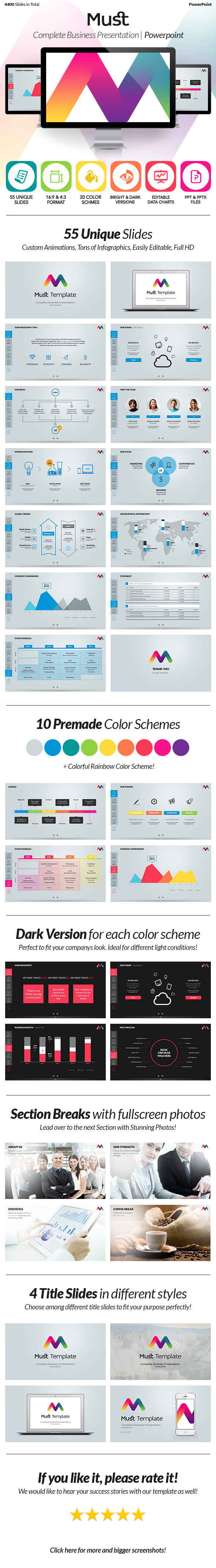 Must PowerPoint - Complete Business Presentation - PowerPoint Templates Presentation Templates