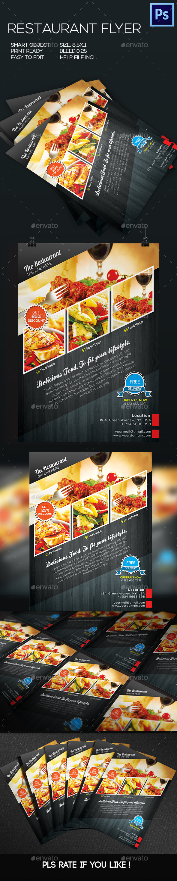 Restaurant Food Flyer - Restaurant Flyers