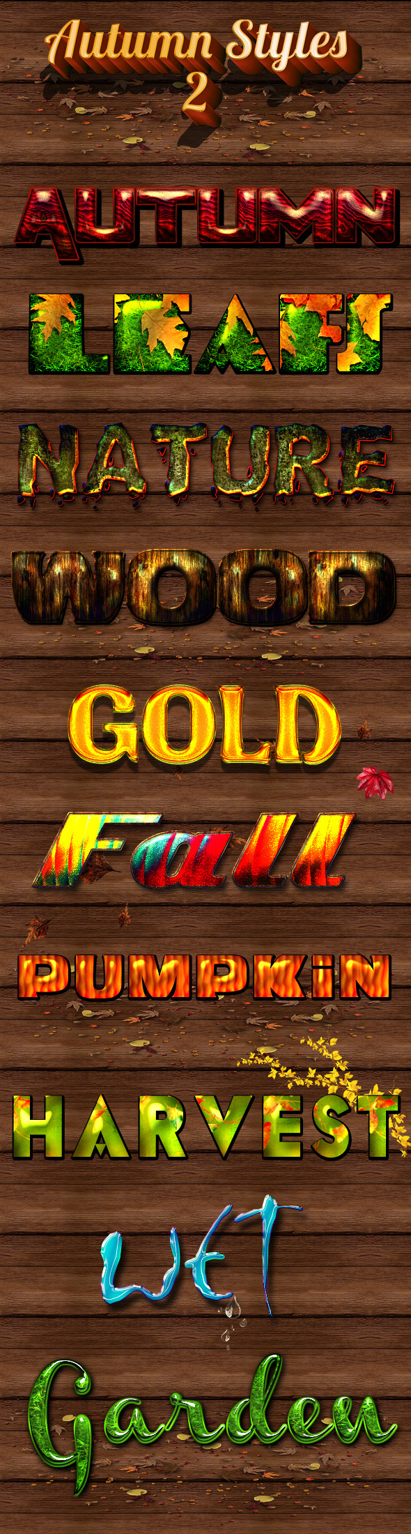 Autumn Styles 2 - Text Effects Styles
