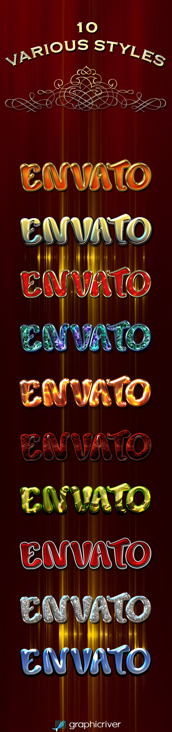 10 Various Styles - Text Effects Styles