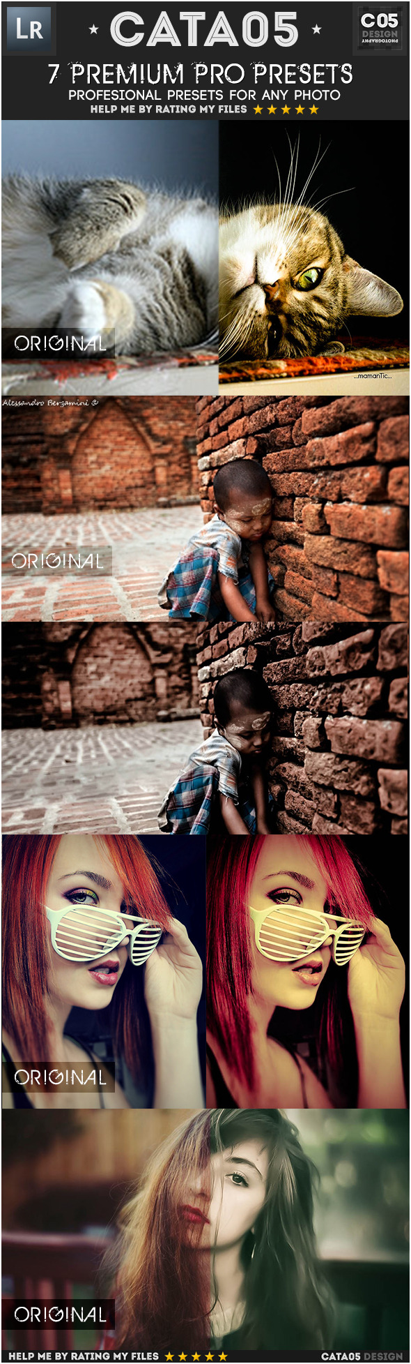 7 Premium Pro Presets - Portrait Lightroom Presets