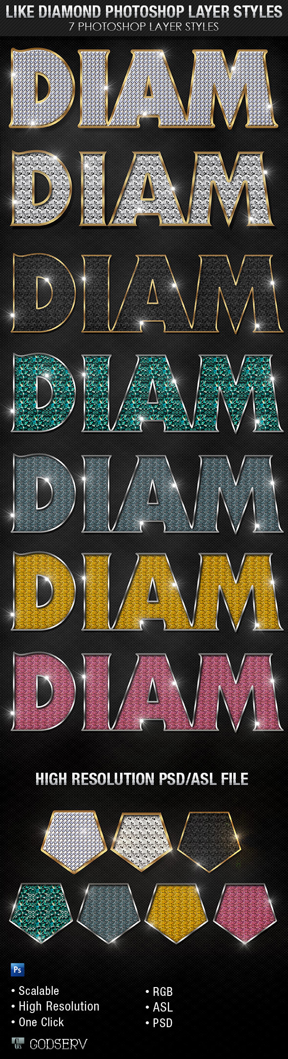 Like Diamond Layer Styles by Godserv GraphicRiver
