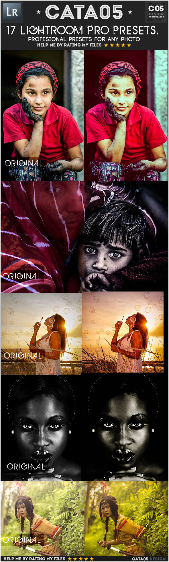 17 Mixed Pro Presets - Portrait Lightroom Presets