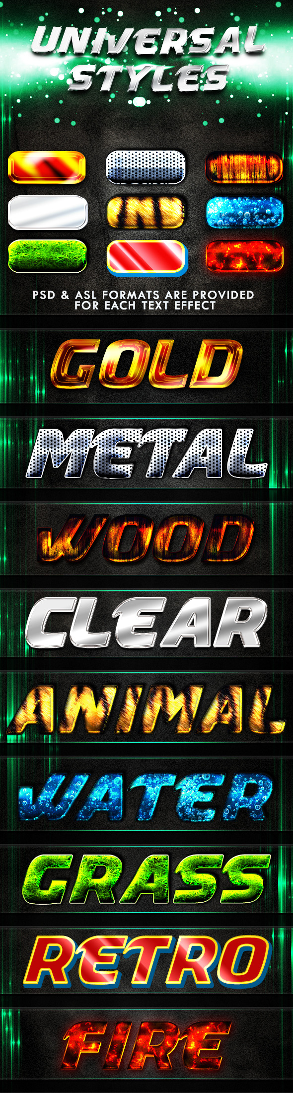 Universal Styles - Text Effects Styles