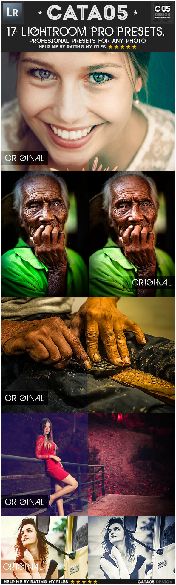 17 Premium Pro Presets - Portrait Lightroom Presets