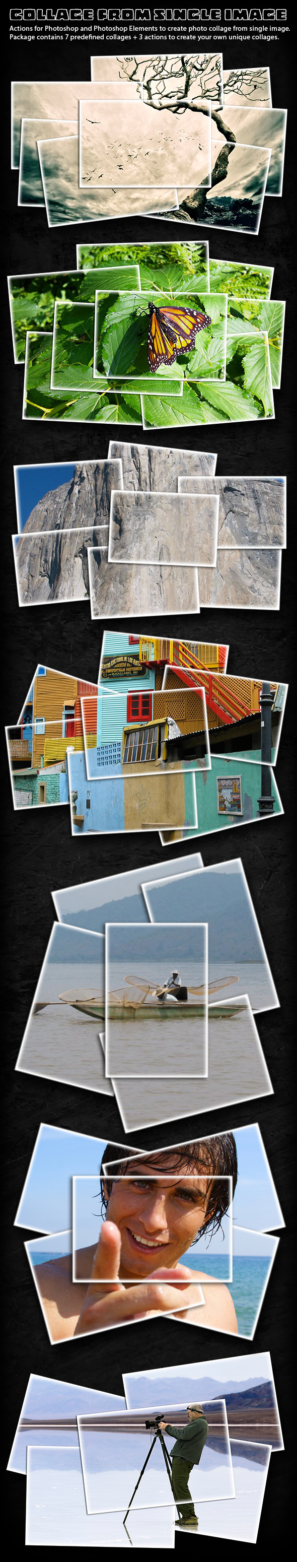 Collage From Single Image Actions - Actions Photoshop
